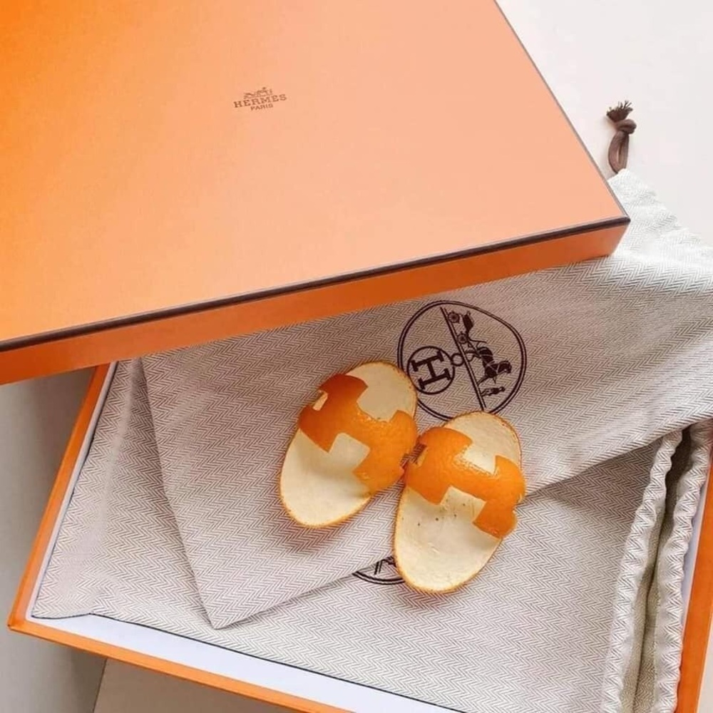 Hermees Orange Sandal